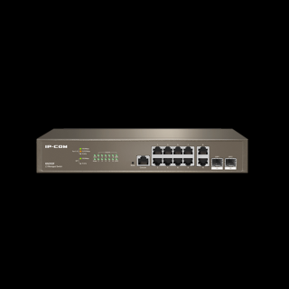 IP-COM Switch Vezérelhető - G5312F (10x1Gbps; 2x SFP; 1x console port; L3)