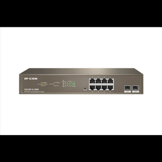 IP-COM Switch Vezérelhető PoE - G3310P-8-150W (8x1Gbps; 2x SFP; 8 af / at PoE+ port; 130W, Rackbe szerelhető)