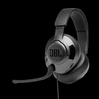 JBL Gamer Fejhallgató JBLQUANTUM300BLK, Quantum 300 (Hybrid wired over-ear PC gaming headset with flip-up mic), Fekete