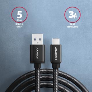 Kábel Axagon  BUCM3-AM15AB USB C - USB A 3.2 Gen 1 1,5 m, fekete