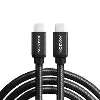 Kábel Axagon USB  Type-C - Type-C töltőkábel, PD 240W 5A, 1m, Fekete