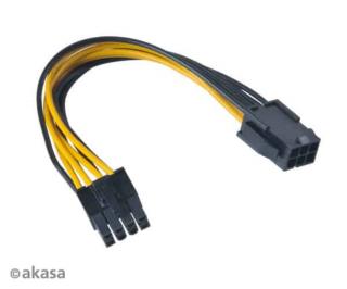 Kábel Táp Átalakító Akasa 6-Pin PCIe - 8-Pin EPS12V 15cm