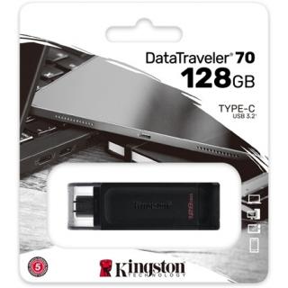 Kingston 128GB Data Traveler 70 USB-C pendrive fekete