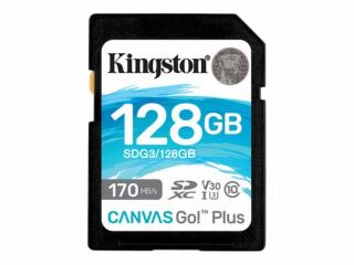 KINGSTON 128GB SDXC Canvas Go Plus 170R C10 UHS-I U3 V30