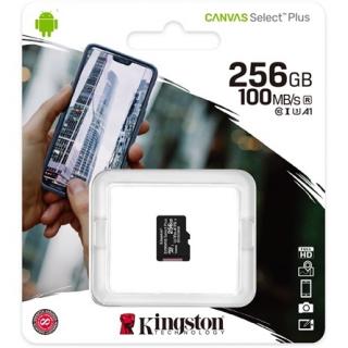Kingston 256GB Canvas Select Plus Class 10 UHS-1 microSDXC memóriakártya Single Pack