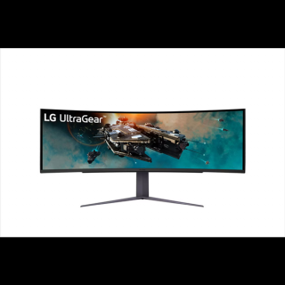 LG Ívelt Gaming 240Hz VA monitor 49" 49GR85DC, 5120x1440, 32:9, 450cd / m2, 1ms, 2xHDMI / DisplayPort / 3xUSB