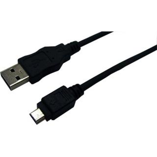 LogiLink USB 2.0 A -> USB 2.0 mini B 5pin M / M adatkábel 1.8m fekete