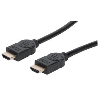 Manhattan Kábel - HDMI to HDMI (Dynamic HDR, eARC, 3D, 8K@60Hz, VRR, QMS, 48 Gbps Bandwidth, 1m, Fekete)