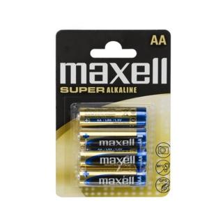 Maxell Elem - Szuper Alkáli elem,  4db AA (LR6), 1,5V (no mercury)