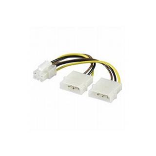 OEM 2db Molex Power 4pin -> Power 6pin M / F adapter