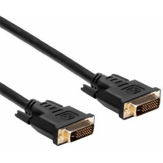 OEM DVI-D M / M video jelkábel 2m dual link fekete