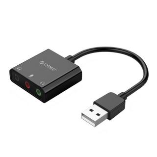 Orico külső hangkártya - SKT3-BK (Bemenet: USB / Thunderbolt, Kimenet: 2x3,5mm Jack 3pin + 1x 3,5mm Jack 4pin)