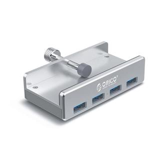 Orico USB3.0 Hub - MH4PU-SV /161 / (4 port, Bemenet: USB-A, Kimenet: 4xUSB-A, rögzíthető, ezüst)