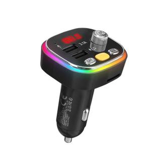 S-Link FM Transmitter - SL-BT306  (5V / 3.1A, Bluetooth, 2db USB,Micro SD, RGB)