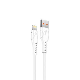 S-Link kábel - SL-X242 (3A, 12W, Gyorstöltés, Lightning, 100cm adat + töltőkábel, fehér)