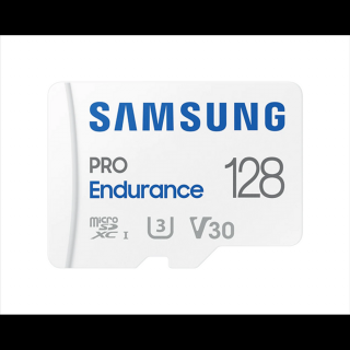 SAMSUNG Memóriakártya, PRO Endurance microSD kártya 128 GB, CLASS 10, UHS-I (SDR104), + SD Adapter, R100 / W40