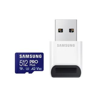 Samsung MicroSD kártya - 512GB MB-MD512SB / WW (PRO PLUS, UHS-I, R180 / W130, adapter, 512GB)