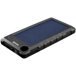 Sandberg Akkubank - Outdoor Solar Powerbank 10000 (napelem; vízálló, elemlámpa; USB-C + USB-A)