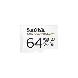 Sandisk 64GB High Endurance UHS1 U3 V30 vízálló ütésálló microSDXC memóriakártya