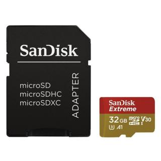 SANDISK Memóriakártya 173420, MICROSDHC EXTREME KÁRTYA 32GB, 90MB / sec. CL10, UHS-I, V30, A1