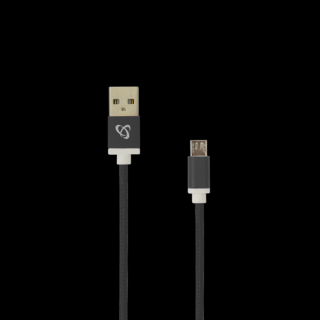 SBOX Kábel, CABLE USB A Male -> MICRO USB Male 1.5 m Black