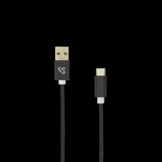 SBOX Kábel, CABLE USB Male -> TYPE-C Male 1.5 m Black