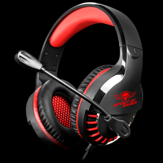 Spirit of Gamer Fejhallgató - PRO-H3 Red (MultiPlatform, mikrofon, 3.5mm jack, hangerőszabályzó, 2m kábel, narancssárga)