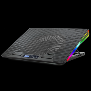 Spirit of Gamer Notebook Hűtőpad 17"-ig - AIRBLADE 800 RGB (26dB; max. 79 m3 / h; 2x17cm, RGB LED, 2xUSB2.0)