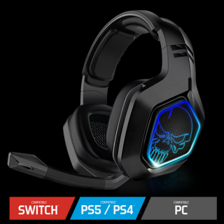 Spirit of Gamer Wireless Fejhallgató - MIC-XH900 (MultiPlatform, mikrofon, hangerőszabályzó, nagy-párnás, fekete)