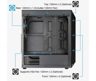 Számítógépház Aerocool Shard TG RGB ATX Fekete Edzett üveg