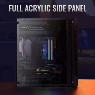 Számítógépház Aerocool Split RGB ATX Fekete Akril üveg