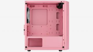 Számítógépház Aerocool Trinity Mini Mesh RGB mATX Pink Edzett üveg