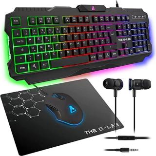 The G-Lab Gaming kit - 4 in 1 COMBO HELIUM HU (KEYZ 120 billentyűzet, KULT HELIUM egér + pad, INT 100 fülhallgató, magyar)