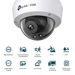 TP-LINK IP Kamera kültéri / beltéri éjjellátó 3 Megapixel, 2.8mm Objektív, VIGI C230I(2.8mm)