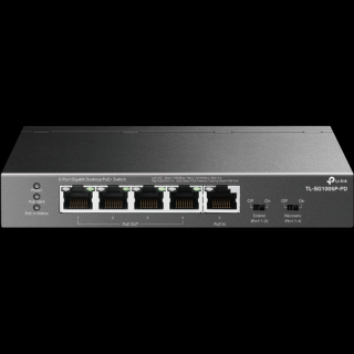 TP-LINK TL-SG1005P-PD 5-Port Gigabit Desktop PoE+ Switch with 1-Port PoE++ In an