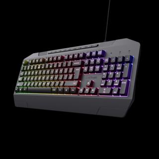 Trust Billentyűzet Gamer - GXT 836 Evocx (RGB LED háttérvilágítás; USB; fekete; magyar)