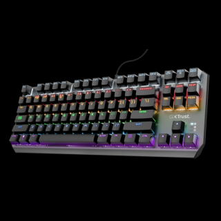 Trust Billentyűzet Gamer - GXT834 Callaz TKL (USB; fekete; mechanikus gombok; világítás; US)