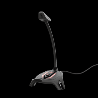 Trust Mikrofon - GXT215 ZABI (LED vlágítás; flexibilis; némító gomb; USB csatlakozó; 140cm kábel; fekete)