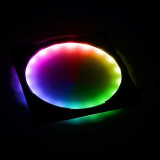 Ventilátor rács PHANTEKS Halos Digital 14cm RGB led Alu Fekete