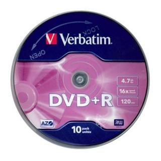 Verbatim DVD + R írható DVD lemez 4,7GB 10db hengeres