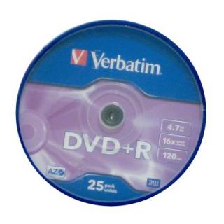 Verbatim DVD + R írható DVD lemez 4,7GB 25db hengeres