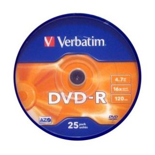 Verbatim DVD-R írható DVD lemez 4,7GB 25db hengeres