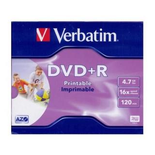 Verbatim DVD + R írható DVD lemez 4,7GB matt nyomtatható normál tok