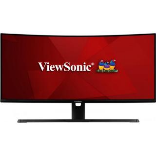 ViewSonic Monitor 34" - VX3418-2KPC (VA, 21:9, 3440x1440, 1ms, 300cd / m2, 144Hz, HDMI, DP, VESA, SPK, fekete, ívelt)