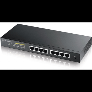 ZYXEL Switch 8x1000Mbps (8xPOE) + 2xGigabit kombó SFP + , Fémházas Menedzselhető (8GbE port), GS1920-8HPV2-EU0101F