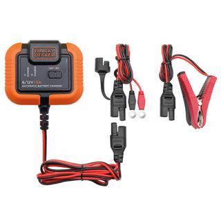 Akkumulátor töltő, Smart, 1,5A, 6/12V, IP20, BLACK+DECKER