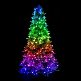 Karácsonyfa okos izzókkal, 400db LED, RGBW fehér szín, 2,2m, programozható, Twinkly