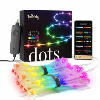 Karácsonyi okos izzó, 400db LED, RGB szín, 10m, átlátszó kábel, programozható, Twinkly