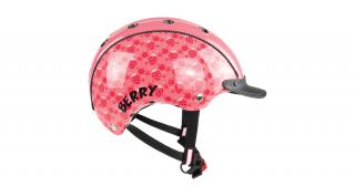 CASCO Mini 2 gyerek kerékpáros sisak - rózsaszín epres