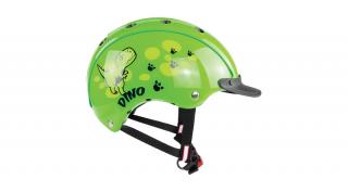 CASCO Mini 2 gyerek kerékpáros sisak - zöld dinoszauroszos